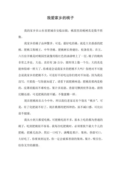 我爱家乡的桃子