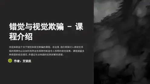 错觉与视觉欺骗PPT课件