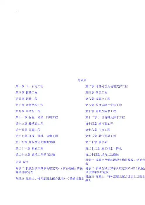 江苏2014定额解释说明
