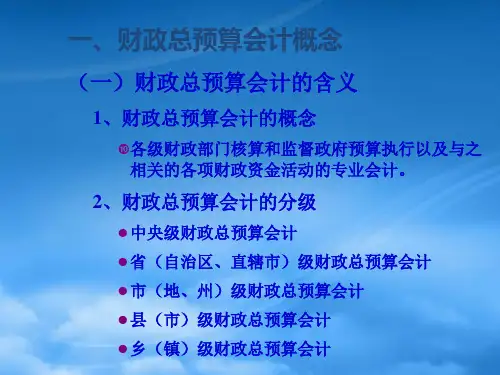 财政总预算会计概述总论