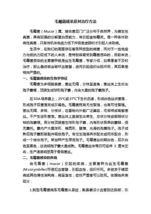 毛霉菌感染及其治疗方法