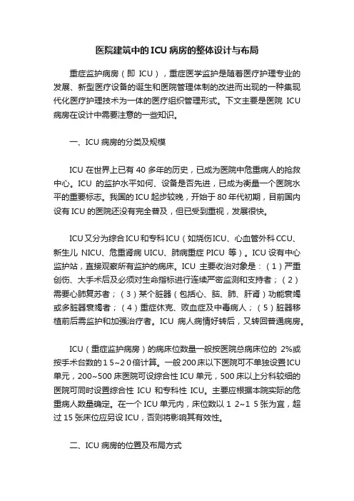 医院建筑中的ICU病房的整体设计与布局