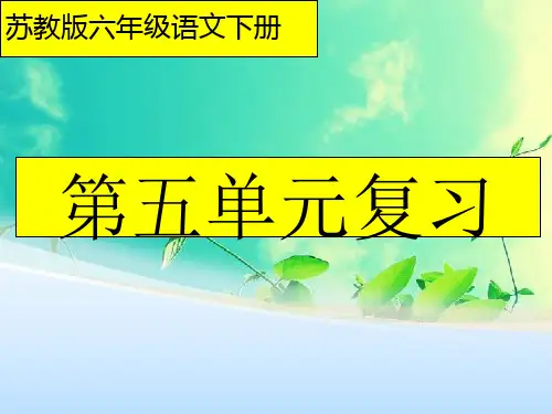 苏教版六年级语文下册第五单元复习课件