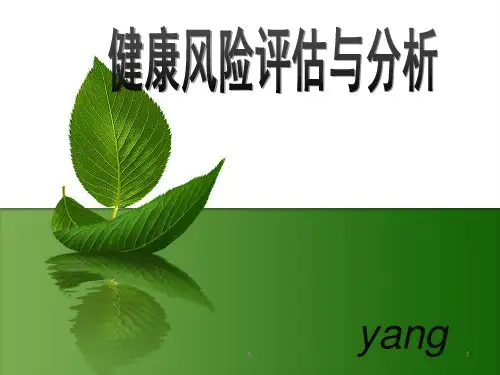 健康风险评估与分析