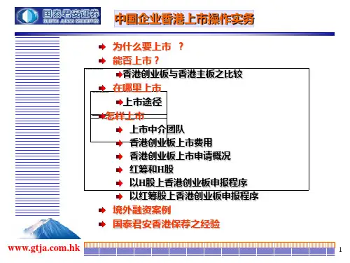 中国企业境外资本运作31页PPT