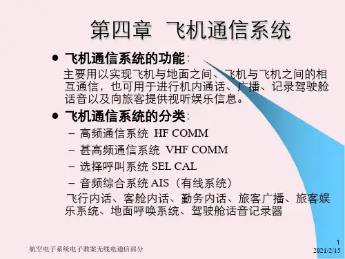 航空电子系统电子教案无线电通信部分