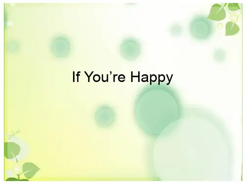 If you are happy 英语儿歌
