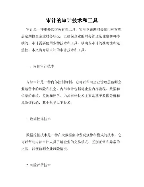 审计的审计技术和工具