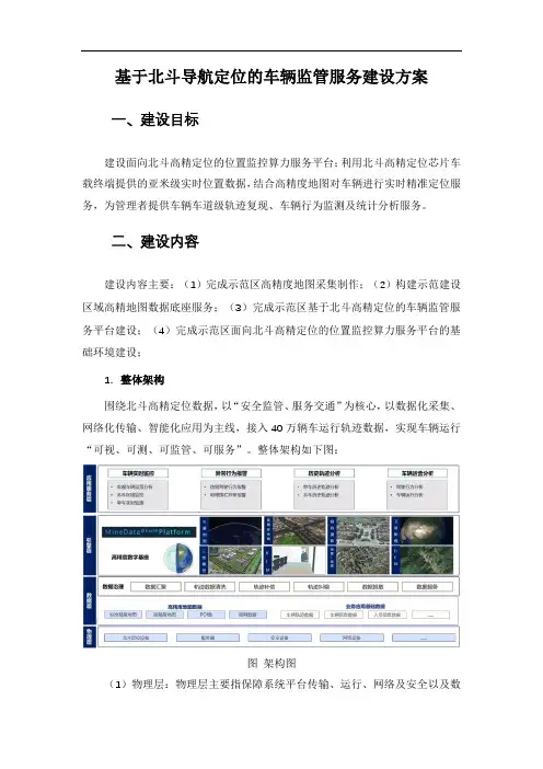 基于北斗导航定位的车辆监管服务方案