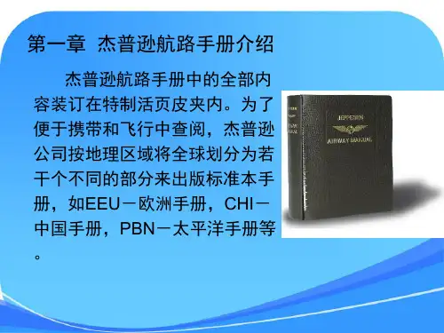 最全最易懂的杰普逊航图学习课件