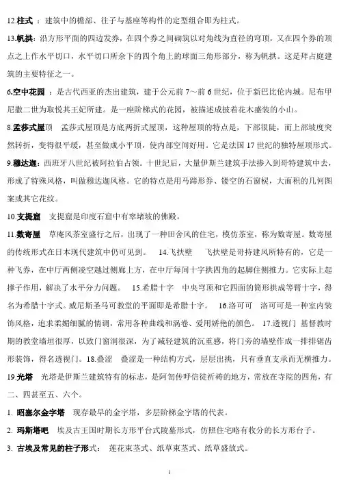 建筑史名词解释