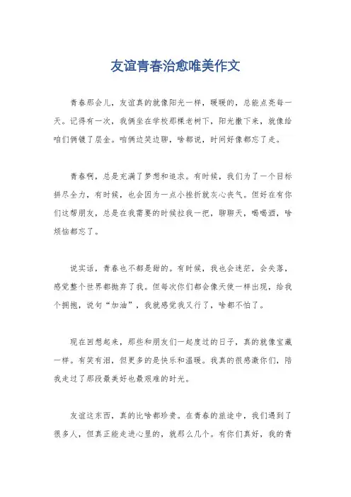 友谊青春治愈唯美作文
