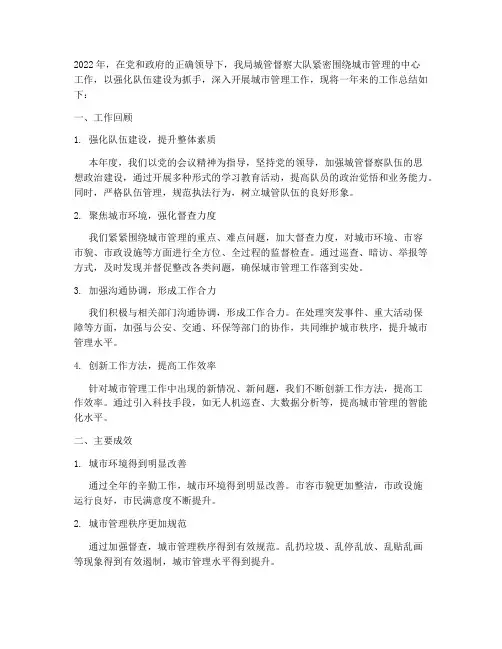 城管督察年度总结