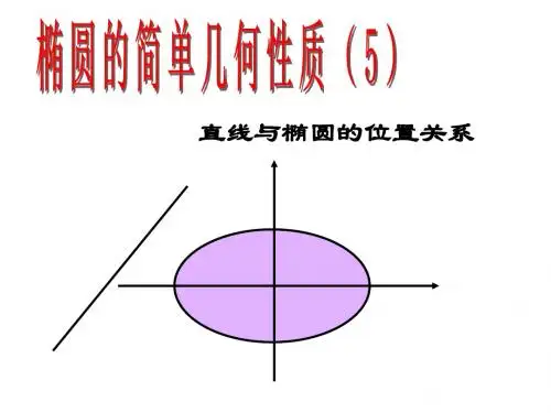 高二数学直线与椭圆的位置关系