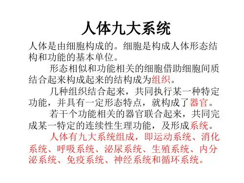 人体的消化、呼吸、循环、泌尿系统(高中补充资料).