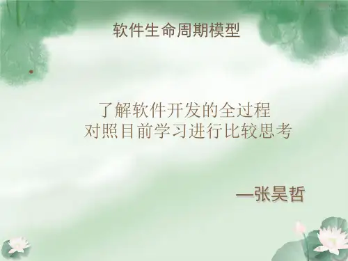软件的生命周期ppt