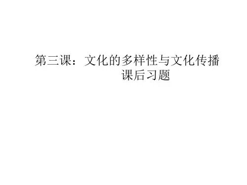 文化多样性与文化传播