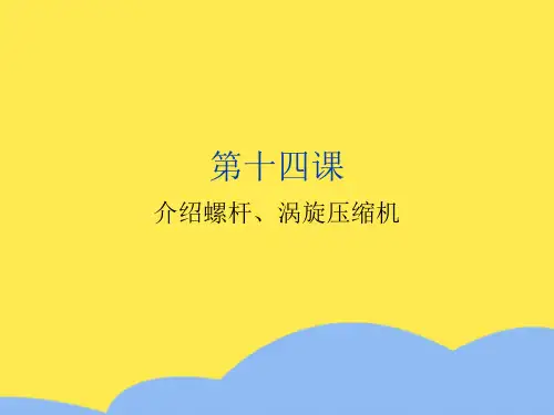 第十四课 介绍螺杆涡旋压缩机标准版文档