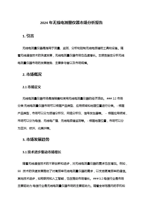 2024年无线电测量仪器市场分析报告
