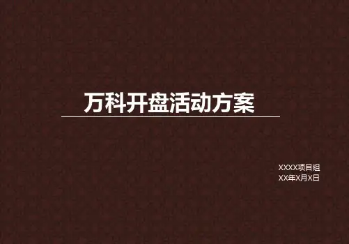 房地产万科开盘活动方案43页