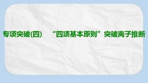 2020版高考化学一轮复习专项突破4“四项基本原则”突破离子推断课件鲁科版