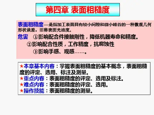 表面粗糙度及检测ppt课件