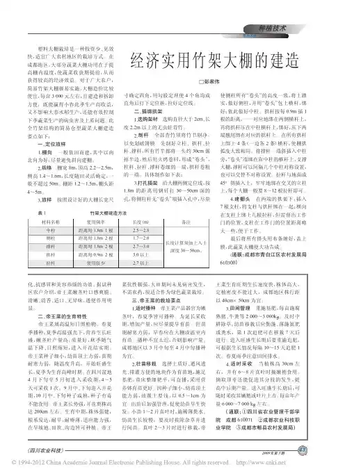 经济实用竹架大棚的建造_彭家伟