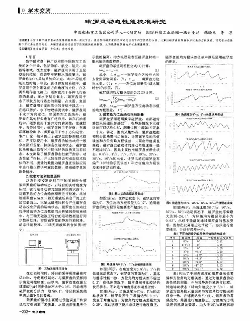 磁罗盘动态性能校准研究