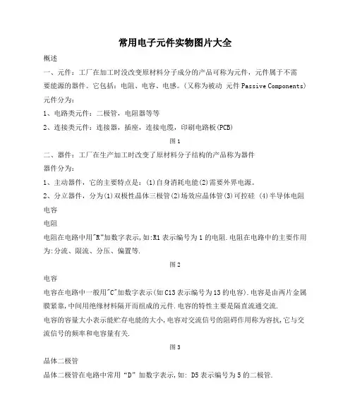 常用电子元件实物图片大全
