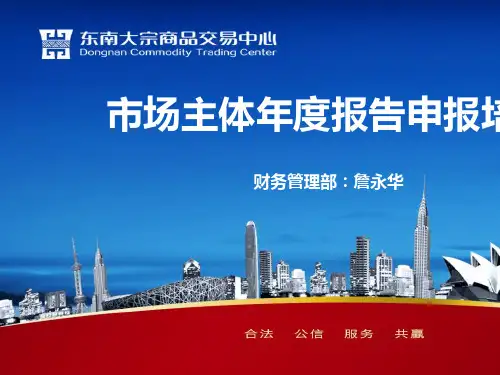 市场主体年度报告申报培训教材(PPT 41张)