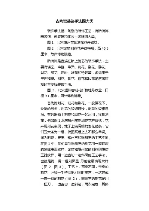 古陶瓷装饰手法四大类