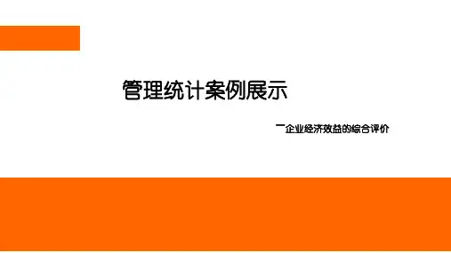 企业经济效益的综合评价(因子分析法)