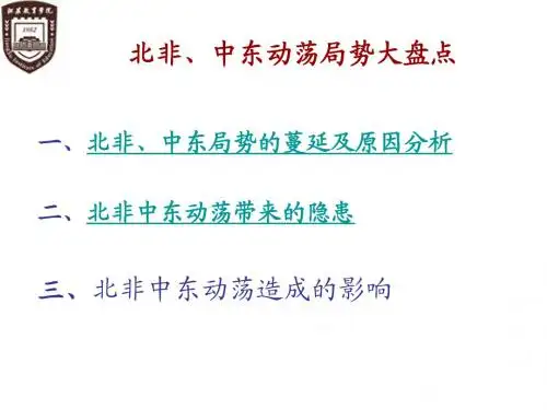 北非、中东动荡局势大盘点