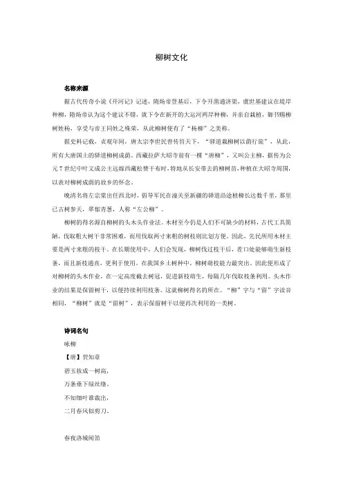 柳树文化