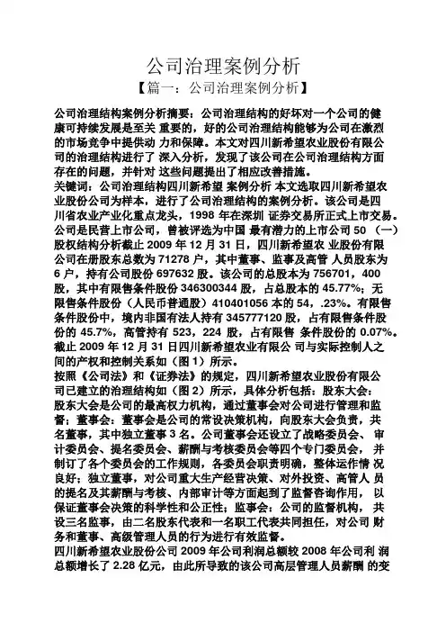 公司治理案例分析