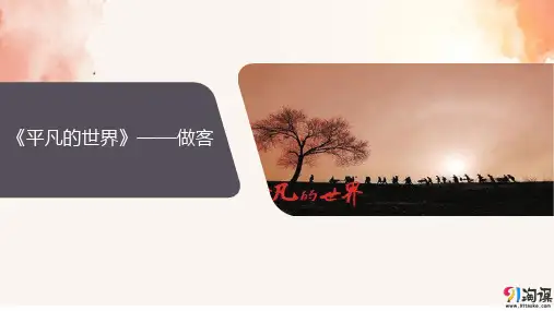课件9：第12课 《平凡的世界》——做客