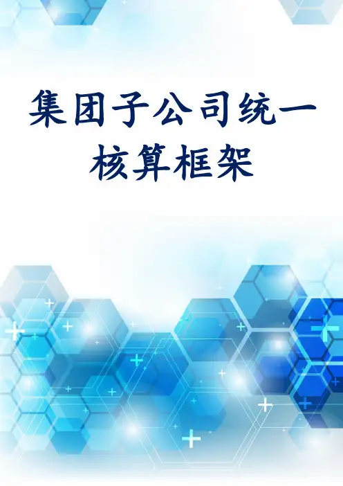 集团子公司统一核算框架