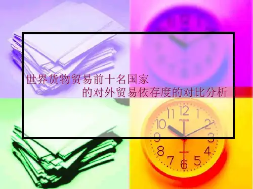 世界货物贸易前十名国家的对外贸依存度对比分析
