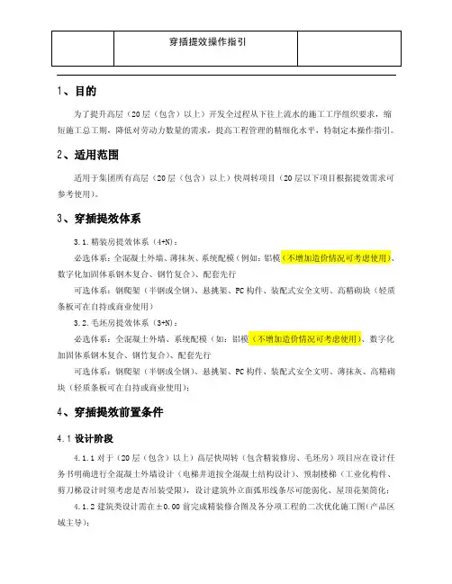 穿插提效操作指引
