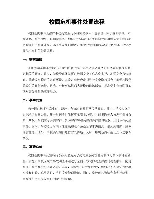 校园危机事件处置流程
