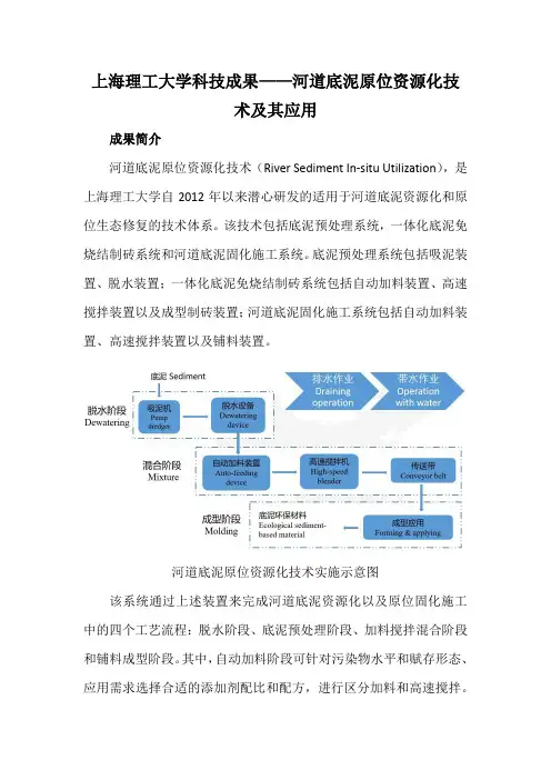 上海理工大学科技成果——河道底泥原位资源化技术及其应用