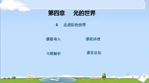 2024年秋新教科版物理八年级上册课件 8 走进彩色世界