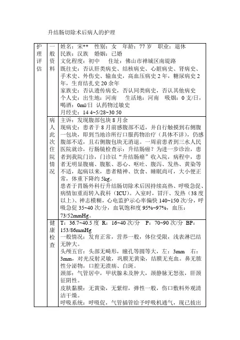 肛肠外科护理个案2