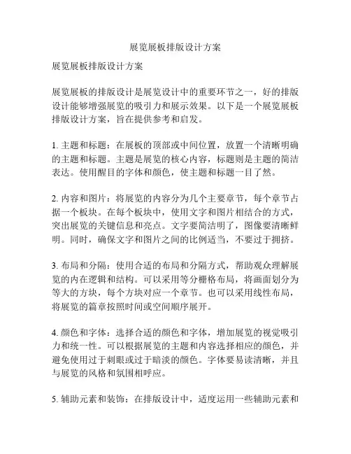 展览展板排版设计方案