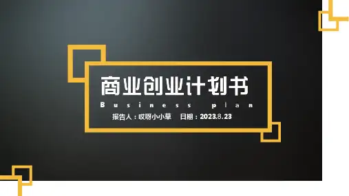 商业计划书模板BP