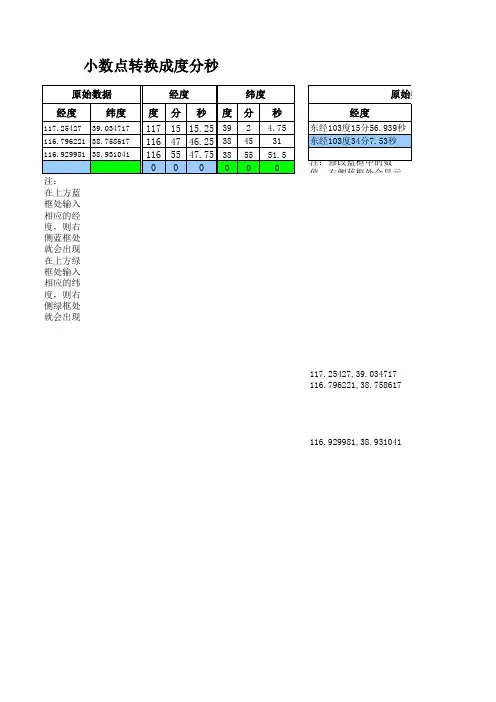 经纬度转换工具(简易版)
