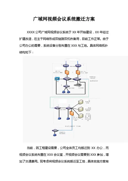 视频会议系统搬迁方案