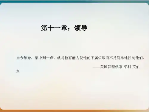 领导概述(PPT56页)模板ppt
