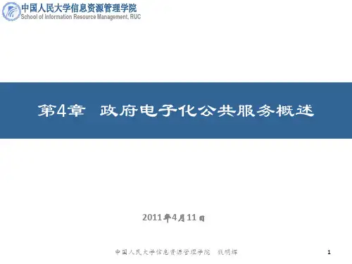 政府电子化公共服务概述