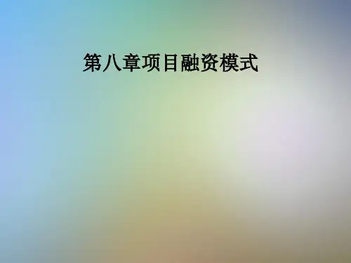 第八章项目融资模式